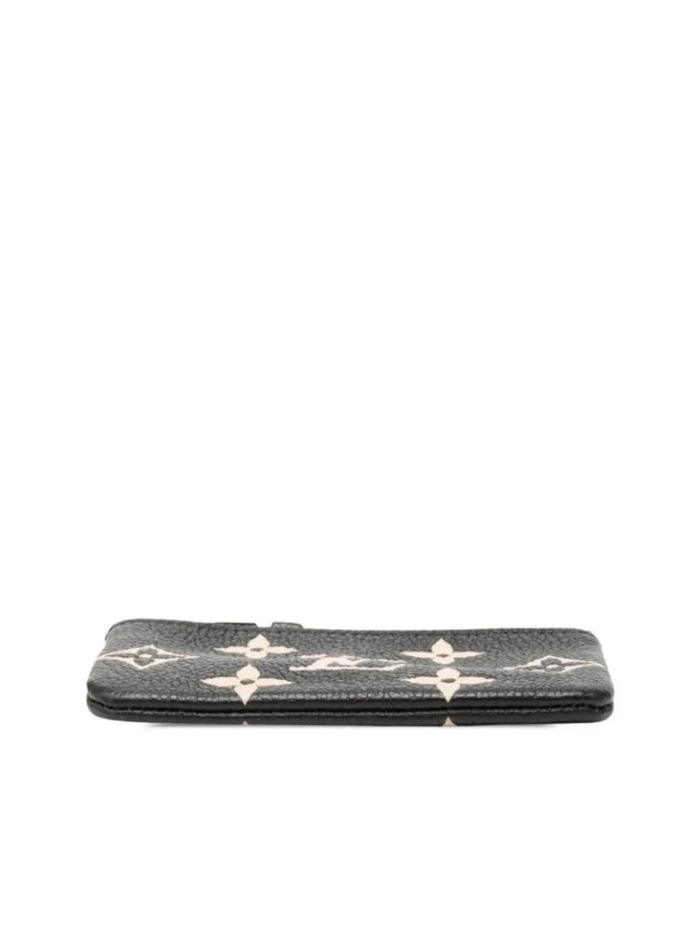 Louis Vuitton Bicolor Monogram Empreinte Pochette Cles Coin Purse Noir Black